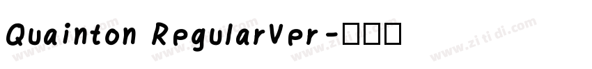 Quainton RegularVer字体转换